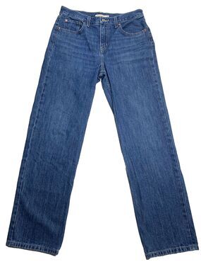 Levis Low Pro Straight Jeans Womens Size 28 Blue Medium Wash Cotton High Rise
